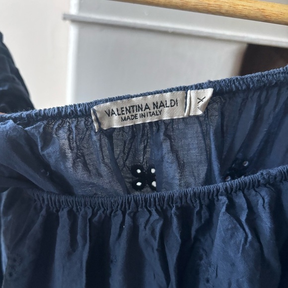 VALENTINA NALDI | eyelet boat neck blouse | size xl - Picture 5 of 5